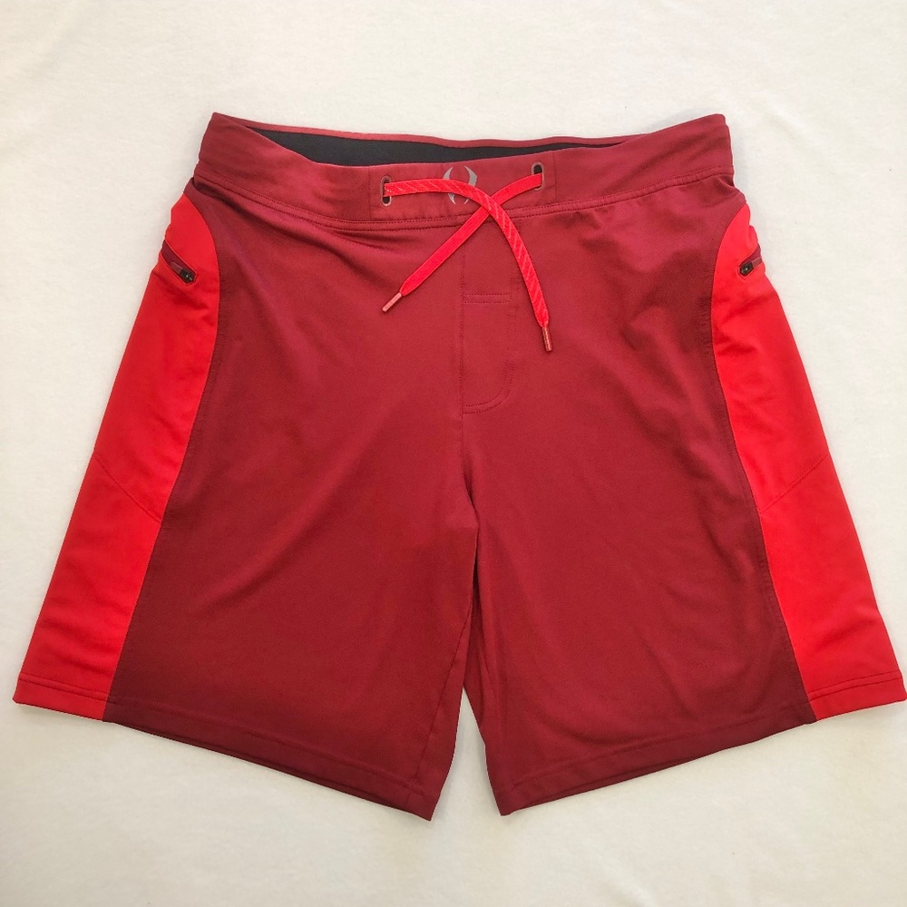 Hylete Men's Helix Workout Above the Knee Shorts Large Red/Blue - Lot of 2 - Picture 8 of 13